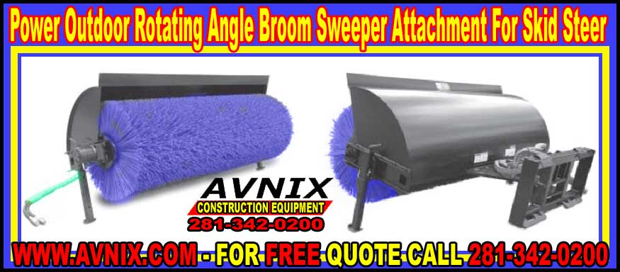 Outdoor Snow Rotory Angle Broom Sweeper Attachment For Skid Steer Loader For Sale At Discount Prices