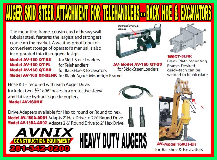 Auger Skid Steer Attachment For Sale Cheap At Discount Price