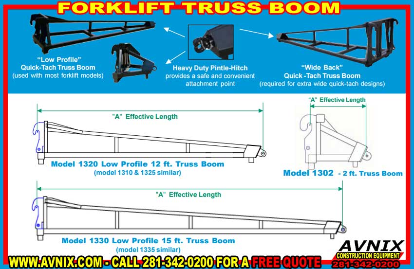 Affordable Heavy Duty Forklift Truss Boom For Sale