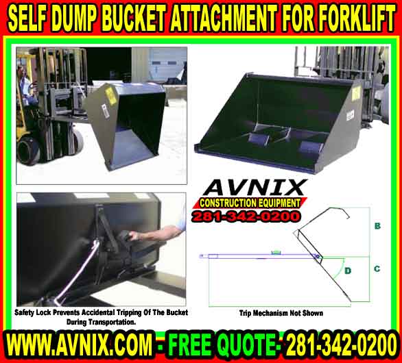 Discount Self Dump Bucket Attachment For Forklift For Sale Cheap Made In USA