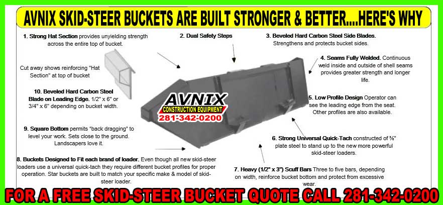 Skid Steer Bucket Attachment For Sale At Discount Pricing