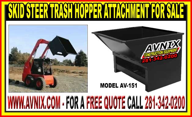 Skid Steer Trash Hopper Attachment For Sale At Discount Prices