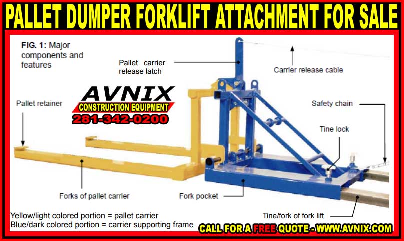 Commercial Forklift Pallet Dumper Attachment For Sale At Discount Pricing