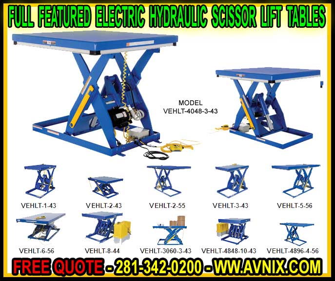 Commercial Heavy Duty Ergonomic Electric Hydraulic Scissor Lift Tables For Sale - Manufacturer Direct Wholesale Prices